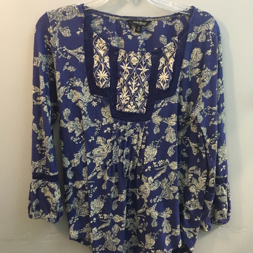 Lucky Brand Peasant Top LS